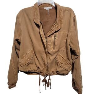 Young Fabulous & Broke Camel Tan Moto Jacket Size XS